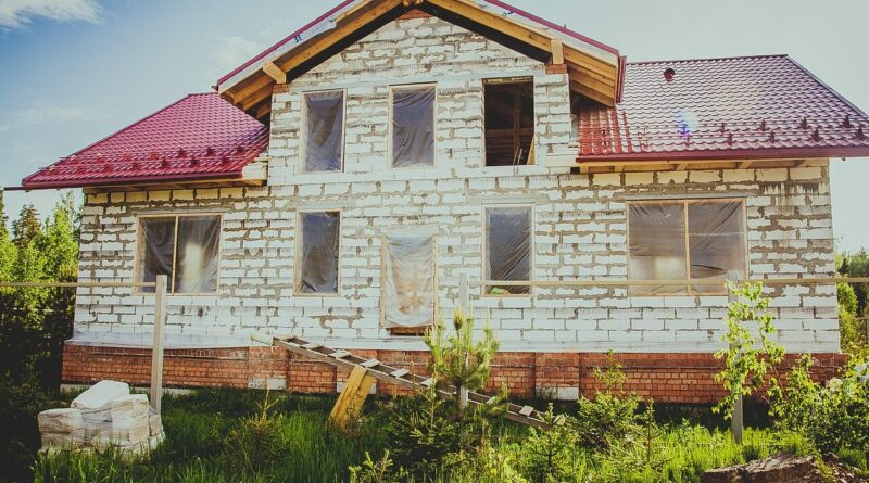 construction, house, building, home construction, the façade of the, nature, sky, wall, building wall, cottage