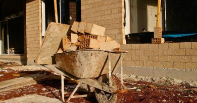barrow, bricks, wheel-barrow