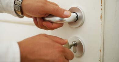 close up, door, key