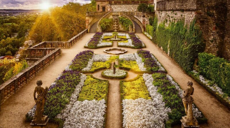garden, park, decoration, outdoors, baroque, nature, landscape, marienberg, garden, garden, garden, garden, garden