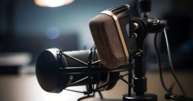 podcast, microphone, music
