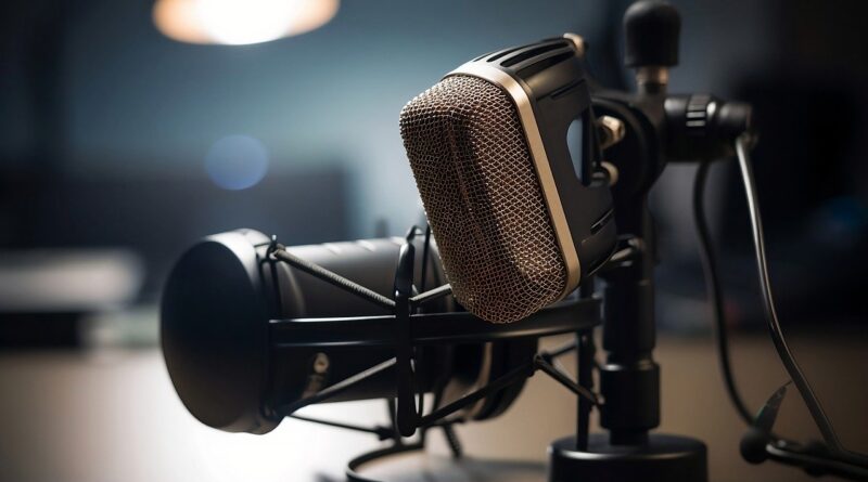 podcast, microphone, music
