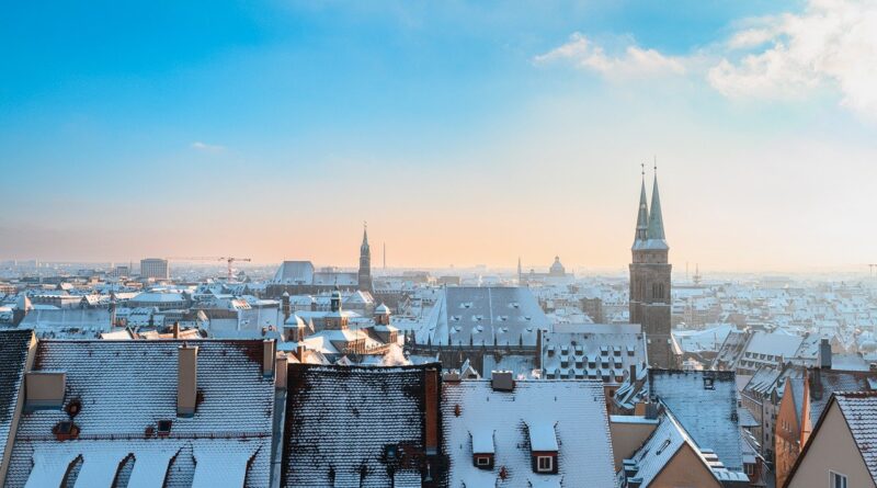 roofs, buildings, snow