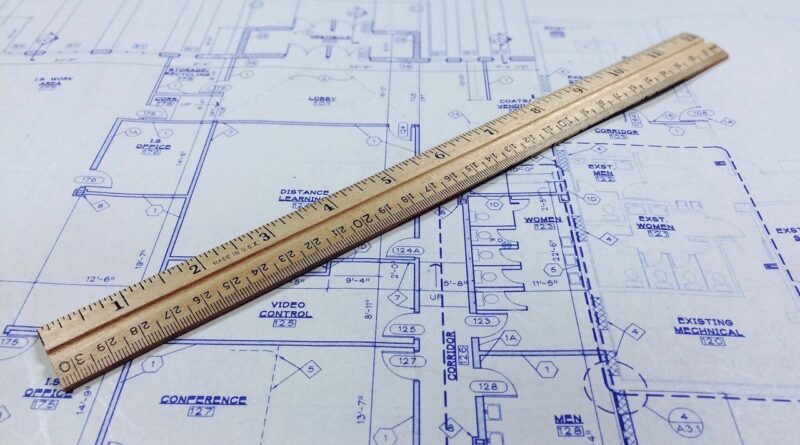 blueprint, ruler, architecture