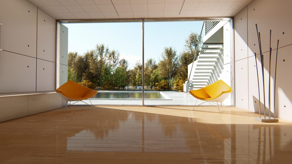 Pool Window Chairs Sofa Sunlight